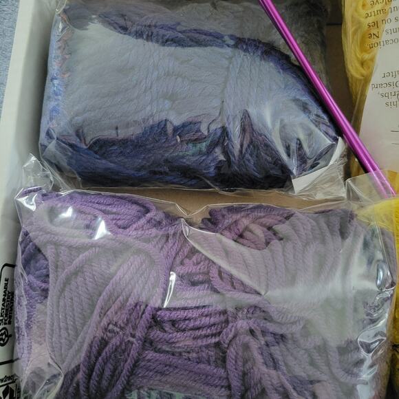 Yarn + Knitting Tool Bundle: 6 Skeins + Boye Needles & Gauge - Picture 3 of 9